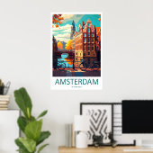 Amsterdam Nederland Reisposter Nationaal Park Poster (Thuiskantoor)