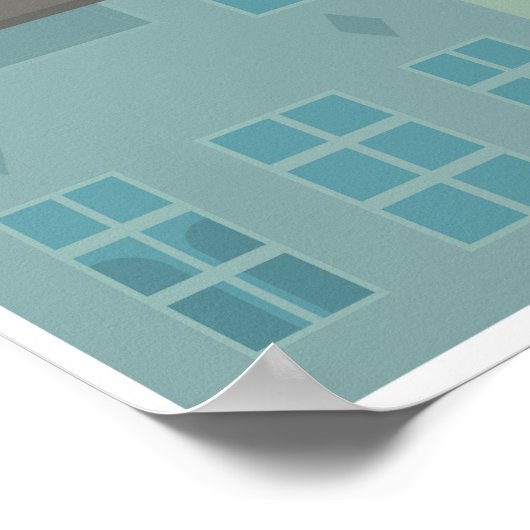 Amsterdam, Nederland, reisposter Poster (Hoek)