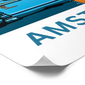 Amsterdam Nederland Reisprint Poster (Hoek)