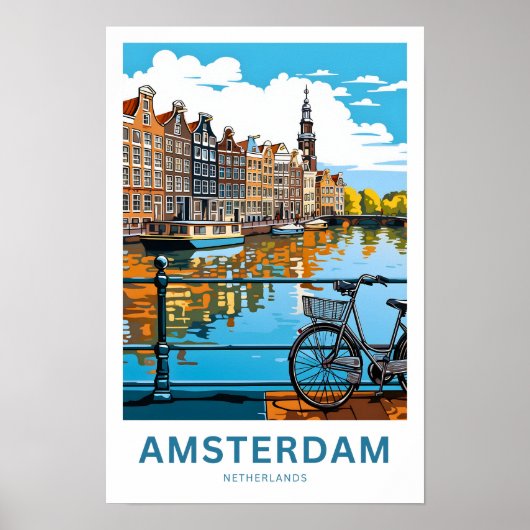 Amsterdam Nederland Reisprint Poster (Voorkant)