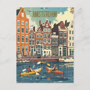 Amsterdam Nederland Reizen Briefkaart