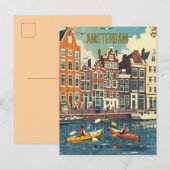 Amsterdam Nederland Reizen Briefkaart (Voorkant / Achterkant)