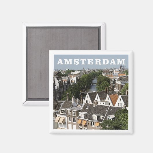 Amsterdam Nederland Reizen Koelkast Magnet (Voorkant / Achterkant)