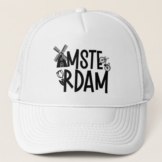 Amsterdam Nederland Reizen  Trucker Pet (Voorkant)