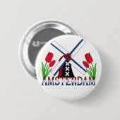 Amsterdam Nederland Ronde Button 5,7 Cm (Voorkant /achterkant)