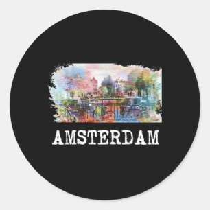 Amsterdam Nederland Ronde Sticker