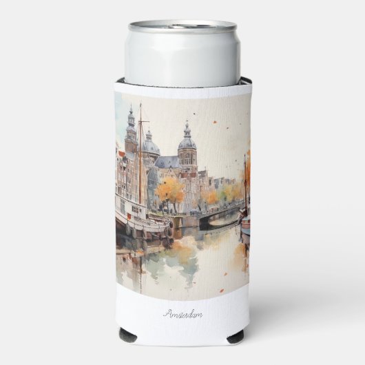 Amsterdam, Nederland Seltzer Blikjeskoeler (Seltzer Voorkant)