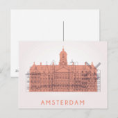 Amsterdam, Nederland | Skyline of Landmarks Briefkaart (Voorkant / Achterkant)