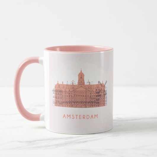 Amsterdam, Nederland | Skyline of Landmarks Mok (Links)