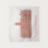 Amsterdam, Nederland | Skyline of Landmarks Wandkleed (Voorkant)