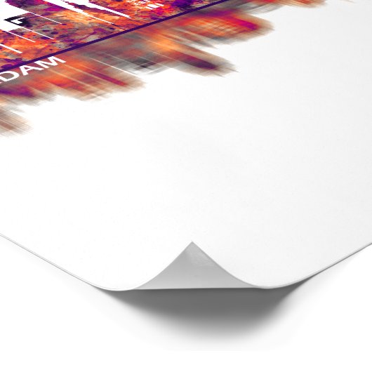 Amsterdam Nederland Skyline Poster (Hoek)