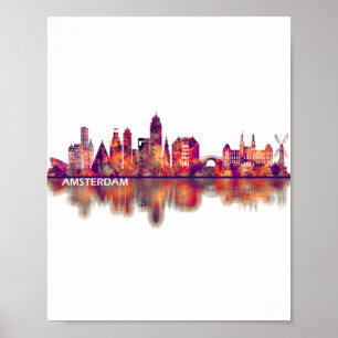 Amsterdam Nederland Skyline Poster