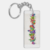 Amsterdam Nederland Skyline Sleutelhanger (Voorkant Links)