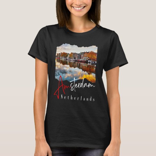 Amsterdam Nederland Souvenir T-shirt (Voorkant)