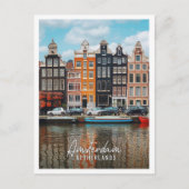 Amsterdam Nederland stad is het mooie toerisme Briefkaart (Voorkant)
