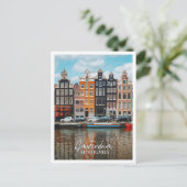 Amsterdam Nederland stad is het mooie toerisme Briefkaart (Staand voorkant)
