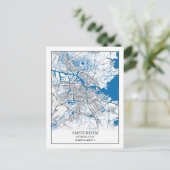 Amsterdam Nederland Stadskaart Eenvoudig Briefkaart (Staand voorkant)