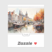 Amsterdam, Nederland Sticker (Vel)