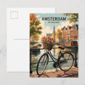 Amsterdam nederland uitnodiging briefkaart (Voorkant / Achterkant)
