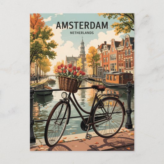 Amsterdam nederland uitnodiging briefkaart (Voorkant)