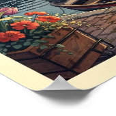 Amsterdam Nederland Vintage Reis Poster (Hoek)