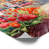 Amsterdam Nederland Waterverf Schilderen Poster (Hoek)