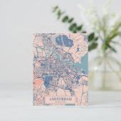 Amsterdam Nederland Winderige Stad Kaart Reizen (Staand voorkant)