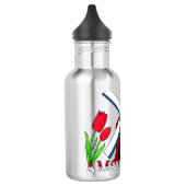 Amsterdam Nederland Windmill Tulps Water Fles (Links)