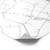 Amsterdam, Nederland (zwart op wit) Poster (Hoek)