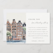 Amsterdam Nederlands landschapslandschap Waterverf Bedankkaart (Voorkant)