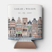 Amsterdam Nederlands landschapslandschap Waterverf Blikjeskoeler (Achterkant)