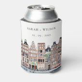 Amsterdam Nederlands landschapslandschap Waterverf Blikjeskoeler (Blikje Achterkant)