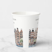 Amsterdam Nederlands landschapslandschap Waterverf Papieren Bekers (Links)