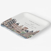 Amsterdam Nederlands landschapslandschap Waterverf Papieren Bordje (Gebogen)