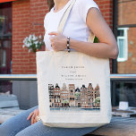 Amsterdam Nederlands landschapslandschap Waterverf Tote Bag<br><div class="desc">Amsterdam Dutch Canal Waterverf Landscape Theme Collectie. - Het is een elegant script waterverf Illustration of Canal Houses, bikes, Dutch Amsterdam landscape, perfect voor je Nederlandse bestemmings bruiloft & feestjes. Het is zeer gemakkelijk om, met uw persoonlijke details aan te passen. Als u een ander bijpassend product of aanpassing nodig...</div>