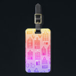 Amsterdam nederlands steentjes fietspatroon bagagelabel<br><div class="desc">Decoreer je keuken met dit geweldige label. Het is een geweldig cadeau voor een reiziger! U kunt het aanpassen en tekst aan de achterkant, of uw monogram aan de voorzijde toevoegen. Ben zeker om een blik bij alle kleurenopties te nemen. Kijk in mijn winkel naar veel meer kleuren en patronen,...</div>