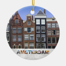 Amsterdam Nederlandse kerstdagen Kanaal Keramisch Ornament