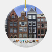 Amsterdam Nederlandse kerstdagen Kanaal Keramisch Ornament (Achterkant)