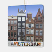 Amsterdam Nederlandse kerstdagen Kanaal Keramisch Ornament (Links)