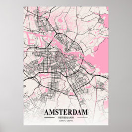 Amsterdam - Nederlandse Neapolitan City Map Poster