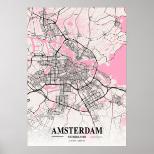 Amsterdam - Nederlandse Neapolitan City Map Poster
