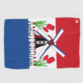 Amsterdam Nederlandse vlag Golfhanddoek (Horizontaal)