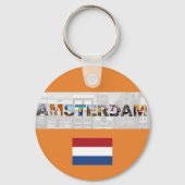 Amsterdam Nederlandse vlag Sleutelhanger (Voorkant)