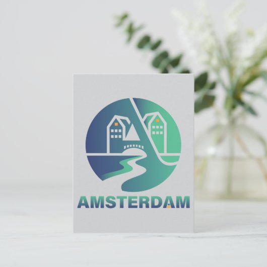 Amsterdam Netherlands Europe Briefkaart (Staand voorkant)