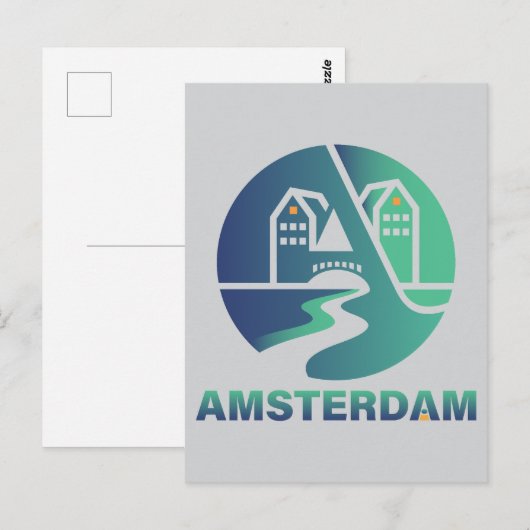Amsterdam Netherlands Europe Briefkaart (Voorkant / Achterkant)