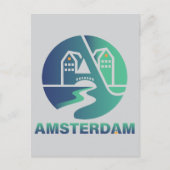 Amsterdam Netherlands Europe Briefkaart (Voorkant)