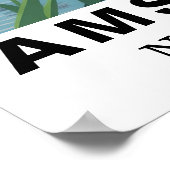 Amsterdam Netherlands Travel Bicycles Tulip Poster (Hoek)