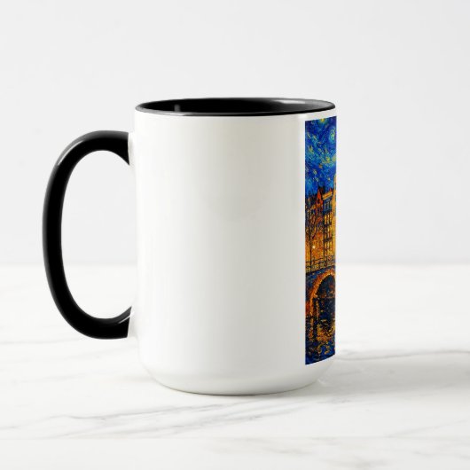 Amsterdam Night Mug – Van Gogh Inspired Canal Ligh Mok (Links)