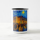 Amsterdam Night Mug – Van Gogh Inspired Canal Ligh Mok (Midden)