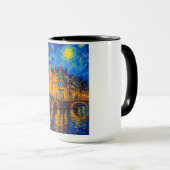 Amsterdam Night Mug – Van Gogh Inspired Canal Ligh Mok (Voorkant rechts)